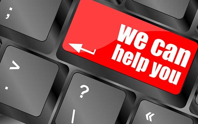 we can help you button