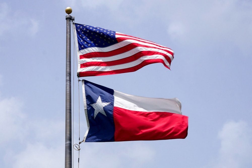 USA and Texas flag